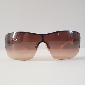 Coach HC7018 White Frame With Brown Gradient Lens Sunglasses #C35S